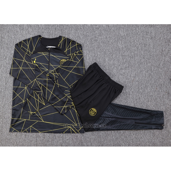 Chandal de Sudadera del Paris Saint-Germain Jordan Nino 2023-2024 Negro